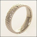 Mens 6mm Hammered Finish Band