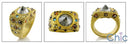 Mens 3 Ct Round in Bezel 22K Cubic Zirconia CZ Wedding Band