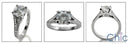 Engagement 1.25 Round Center Small Split Pave Cubic Zirconia Cz Ring