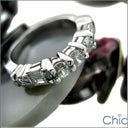 Wedding Round baguettes Channel Ct Prong Cubic Zirconia CZ Band 