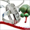 Mens 1.5 Ct Princess Channel Cubic Zirconia CZ Wedding Band