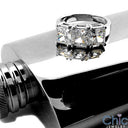Princess Cut Cubic Zirconia 3 Stone Ring