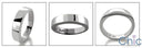 Plain Wedding Flat Wedding Cubic Zirconia CZ Band