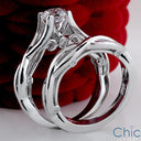 Wedding .10 TCW Round Cubic Zirconia CZ Band
