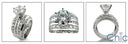 Engagement 3.5 Ct Round Center 14.75 MM Channel Pave Cubic Zirconia Cz Ring