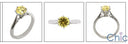 Solitaire 1 Ct Canary Center 6 Prong Tiffany Cubic Zirconia Cz Ring