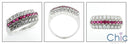 Estate Ruby Carat Diamond TCW.75 Round Cubic Zirconia Cz 14K White Ring
