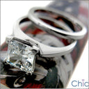 Solitaire 1.5 High end CZ Princess Cubic Zirconia Cz Ring