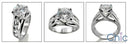 Engagement 2 Ct Round Brilliant Lucida Style Cubic Zirconia Cz Ring