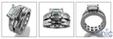 Matching Set 1 Ct Emerald Channel Baguettes Eternity Cubic Zirconia Cz Ring
