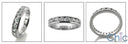 Round Cubic Zirconia 2 Carat Total Channel Eternity Band 4MM Wide 14K White Gold