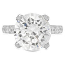 Blac Chyna's 7 Carat Round Cubic Zirconia Engagement ring in solid 14K White gold Eternity shank