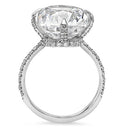 Kardashian Style 16 carat Radiant Cushion Cubic Zirconia Engagement Ring 14k White Gold
