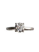 Simple Solitaire Ring 1 carat Round Cubic Zirconia