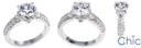 Engagement Round 1.5 Ct Pave d Cubic Zirconia Cz Ring