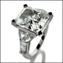 Anniversary Radiant 4.5 Ct Half Moon Cubic Zirconia Cz Ring