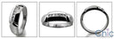 Mens 0.25 TCW Princess in Channel Cubic Zirconia CZ Wedding Band