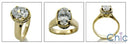Engagement 2.5 Oval Center Prongs Pave Round Stone Cubic Zirconia Cz Ring