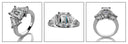 3 Stone Emerald Trillion Cubic Zirconia Cubic Zirconia Cz Ring