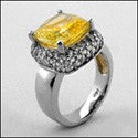 Estate Canary 5 Ct Cushion Pave Cubic Zirconia Cz Ring