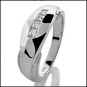 Mens .10 Princess Channel Set Cubic Zirconia CZ Wedding Band