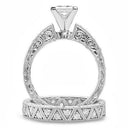 Matching Engagement Set 1.25 Princess Center Eternity Cubic Zirconia Rings