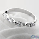 Marquise Cubic Zirconia Wedding 1 Carat Total Band 14K White Gold