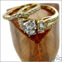 Matching Set Oval 1.5 Center Pave Set Curved Cubic Zirconia Cz Ring