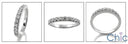 Wedding .25 TCW Round Stone Pave Set Cubic Zirconia CZ Band 