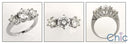 3 Stone 2 3 Round Prongs Set Cubic Zirconia Cz Ring