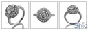 Anniversary 2.25 Brilliant Round Bezeled Center Pave Cubic Zirconia Cz Ring
