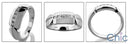 Mens .50 Princess Channel Cubic Zirconia CZ Wedding Band
