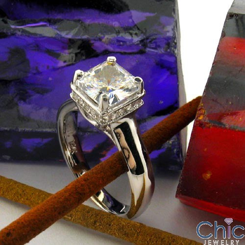 Engagement 1.5 Princess Lucida Style Cubic Zirconia Cz Ring