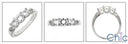 Fine Jewelry 1.08 TCW Round prong Ct Pave Cubic Zirconia Cz Ring