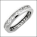 Eternity 2 Ct Princess Channel Cubic Zirconia Cz Ring