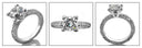 Engagement 1 Ct Round Center Eternity Cubic Zirconia Ring