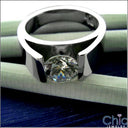 Solitaire 1 Ct Round Channel Cubic Zirconia Cz Ring