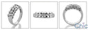 Wedding .40 Round Channel 5 Cubic Zirconia CZ Band 