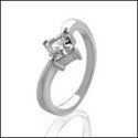 Engagement Half Ct Princess Solitaire Cubic Zirconia Cz Ring