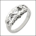 Fine Jewelry 1Ct Round Half Bezel Ct Prongs Cubic Zirconia Cz Ring