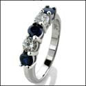 Wedding Sapphire Ct Diamond Round Share Prong 1 Cubic Zirconia CZ Band 
