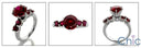 Engagement Round Ruby 2 Ct Center Cubic Zirconia Cz Ring