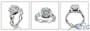 Solitaire 1.5 Round CZ Solitiare Eternity Symbol Shank Cubic Zirconia 14k White Gold Ring