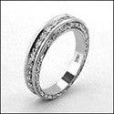 Eternity 1 Ct Pave Set Round Wedding Cubic Zirconia Cz Ring