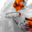 Matching Set Round 1 Ct Center Pave set Cubic Zirconia Cz Ring