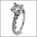 Engagement Princess 1 Ct Center Eternity Cubic Zirconia Cz Ring