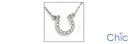Cubic Zirconia Cz Horse Shoe Pendant