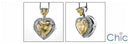 Cubic Zirconia Cz 7 Ct Heart Canary Bail Pendant