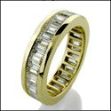 Eternity 1.5 Baguette Channel TCW Cubic Zirconia Cz Ring