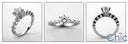 Engagement Dainty 1 Ct Round Center Cubic Zirconia Cz Ring